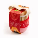 Tropical Fruit - Body Scrub & Brush Set Strawberry & Papaya