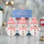 GIFT SET BATH FIZZER LET IT SNOW SNOWMAN SET/3
