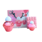 Gift Set Fraise Bonbon EDT 15ml + EDT 50ml + Bath Bomb 50g